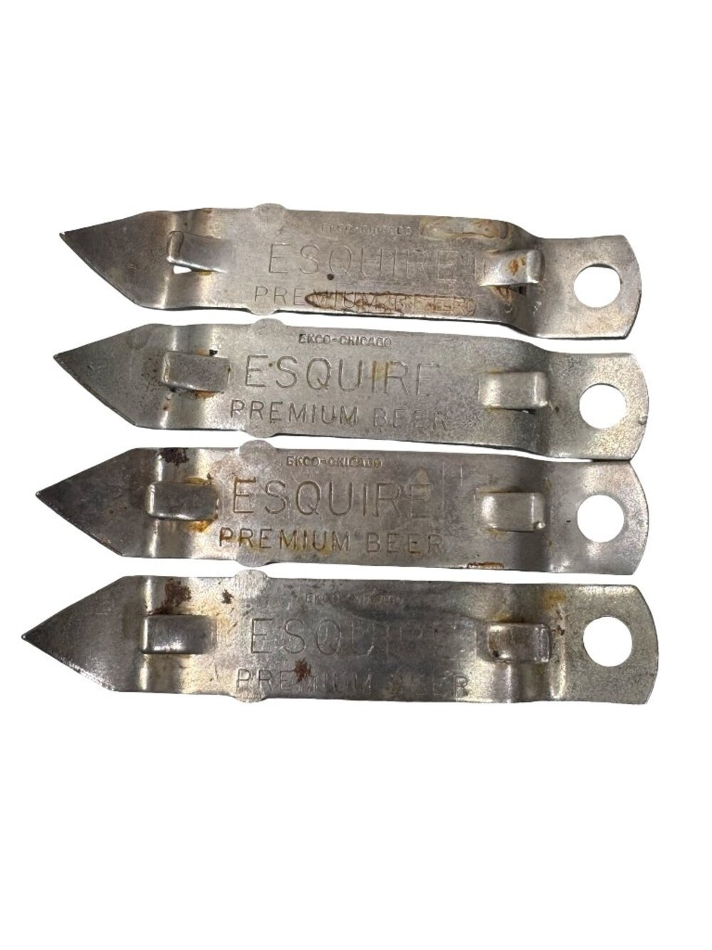 Vintage Stoneys & Esquire Beer Bottle Openers Lot Of 4 Metal Rustic Barware